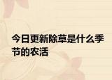 今日更新除草是什么季節(jié)的農(nóng)活