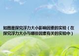 如圖是探究浮力大小影響因素的實驗（在探究浮力大小與哪些因素有關(guān)的實驗中）