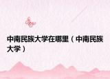 中南民族大學在哪里（中南民族大學）