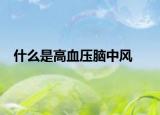 什么是高血壓腦中風