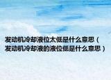 發(fā)動(dòng)機(jī)冷卻液位太低是什么意思（發(fā)動(dòng)機(jī)冷卻液的液位低是什么意思）