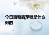 今日更新麥芽糖是什么做的