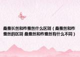 桑蠶長絲和柞蠶絲什么區(qū)別（桑蠶絲和柞蠶絲的區(qū)別 桑蠶絲和柞蠶絲有什么不同）