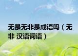 無(wú)是無(wú)非是成語(yǔ)嗎（無(wú)非 漢語(yǔ)詞語(yǔ)）
