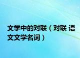 文學(xué)中的對聯(lián)（對聯(lián) 語文文學(xué)名詞）