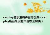 carplay音樂沒有聲音怎么辦（carplay聽音樂沒有聲音怎么解決）