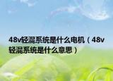 48v輕混系統(tǒng)是什么電機(jī)（48v輕混系統(tǒng)是什么意思）
