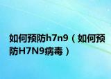 如何預防h7n9（如何預防H7N9病毒）