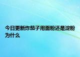 今日更新炸茄子用面粉還是淀粉為什么