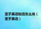 至于英語短語怎么說（至于英語）