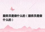 服務(wù)員是做什么的（服務(wù)員是做什么的）