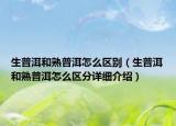 生普洱和熟普洱怎么區(qū)別（生普洱和熟普洱怎么區(qū)分詳細(xì)介紹）