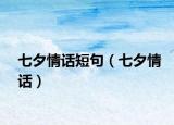 七夕情話短句（七夕情話）