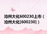 滄州大化600230上市（滄州大化[600230]）
