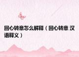 回心轉(zhuǎn)意怎么解釋（回心轉(zhuǎn)意 漢語(yǔ)釋義）
