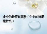 企業(yè)的特征有哪些（企業(yè)的特征是什么）
