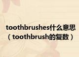 toothbrushes什么意思（toothbrush的復數(shù)）