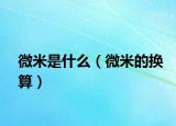 微米是什么（微米的換算）