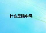 什么是腦中風(fēng)
