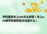 手機(jī)插在車(chē)上usb怎么聽(tīng)歌（車(chē)上usb接手機(jī)放歌的方法是什么）