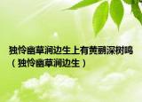 獨(dú)憐幽草澗邊生上有黃鸝深樹鳴（獨(dú)憐幽草澗邊生）