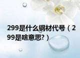 299是什么鋼材代號（299是啥意思?）