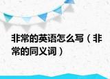 非常的英語(yǔ)怎么寫(xiě)（非常的同義詞）