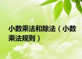 小數(shù)乘法和除法（小數(shù)乘法規(guī)則）