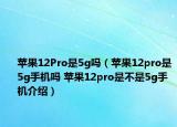 蘋果12Pro是5g嗎（蘋果12pro是5g手機嗎 蘋果12pro是不是5g手機介紹）