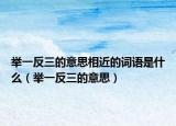舉一反三的意思相近的詞語是什么（舉一反三的意思）