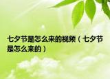 七夕節(jié)是怎么來的視頻（七夕節(jié)是怎么來的）