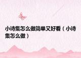 小詩(shī)集怎么做簡(jiǎn)單又好看（小詩(shī)集怎么做）