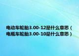 電動(dòng)車輪胎3.00-12是什么意思（電瓶車輪胎3.00-10是什么意思）