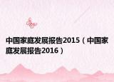 中國(guó)家庭發(fā)展報(bào)告2015（中國(guó)家庭發(fā)展報(bào)告2016）