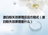 漂白粉失效原理反應(yīng)方程式（漂白粉失效原理是什么）