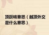 頂躍啥意思（越頂外交是什么意思）