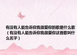 有沒有人能告訴你我很愛你的歌是什么歌（有沒有人能告訴你我很愛你這首歌叫什么名字）