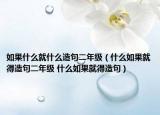 如果什么就什么造句二年級（什么如果就得造句二年級 什么如果就得造句）