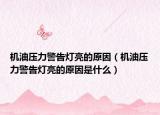 機油壓力警告燈亮的原因（機油壓力警告燈亮的原因是什么）