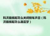 科沃茲低配怎么關(guān)閉鎖車聲音（科沃茲低配怎么連藍牙）