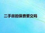 二手房擔(dān)保費(fèi)要交嗎