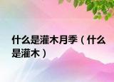 什么是灌木月季（什么是灌木）