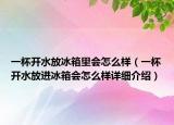 一杯開水放冰箱里會(huì)怎么樣（一杯開水放進(jìn)冰箱會(huì)怎么樣詳細(xì)介紹）