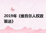2019年《維吾爾人權政策法》
