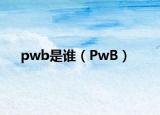 pwb是誰（PwB）