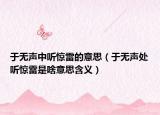于無聲中聽驚雷的意思（于無聲處聽驚雷是啥意思含義）