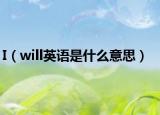 I（will英語(yǔ)是什么意思）