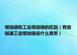 增加值和工業(yè)增加值的區(qū)別（有誰知道工業(yè)增加值是什么意思）