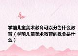 學(xué)前兒童美術(shù)教育可以分為什么教育（學(xué)前兒童美術(shù)教育的概念是什么）