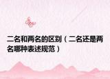 二名和兩名的區(qū)別（二名還是兩名哪種表述規(guī)范）
